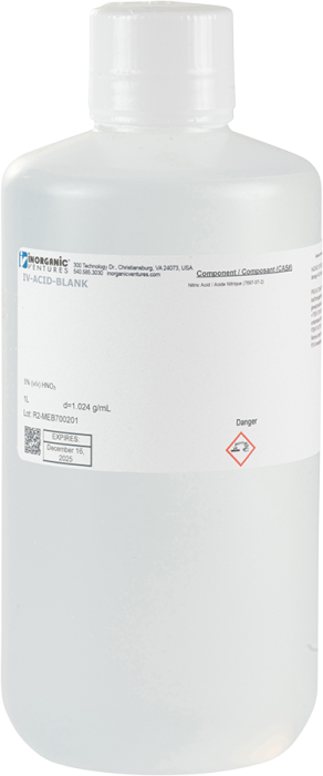 5% v/v NITRIC ACID BLANK 1L