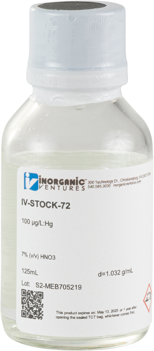 100ppb Mercury Std/HNO3, 125mL