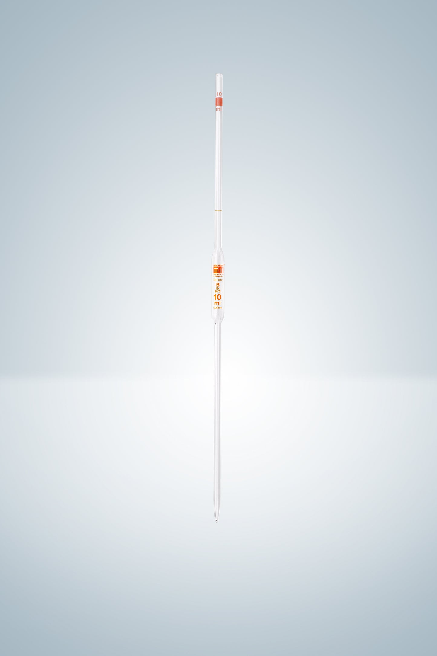 Volumetric pipettes, cl. B, amber grad.
