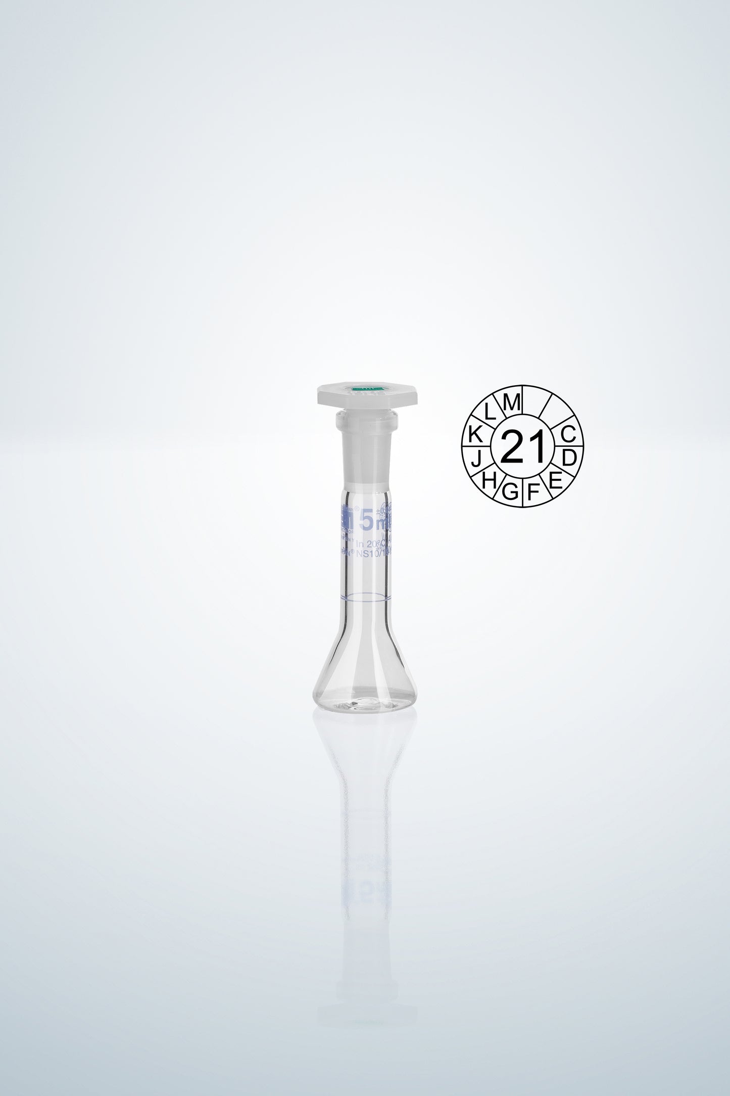 Volumetric flask DURAN®, cl.A, blue grad