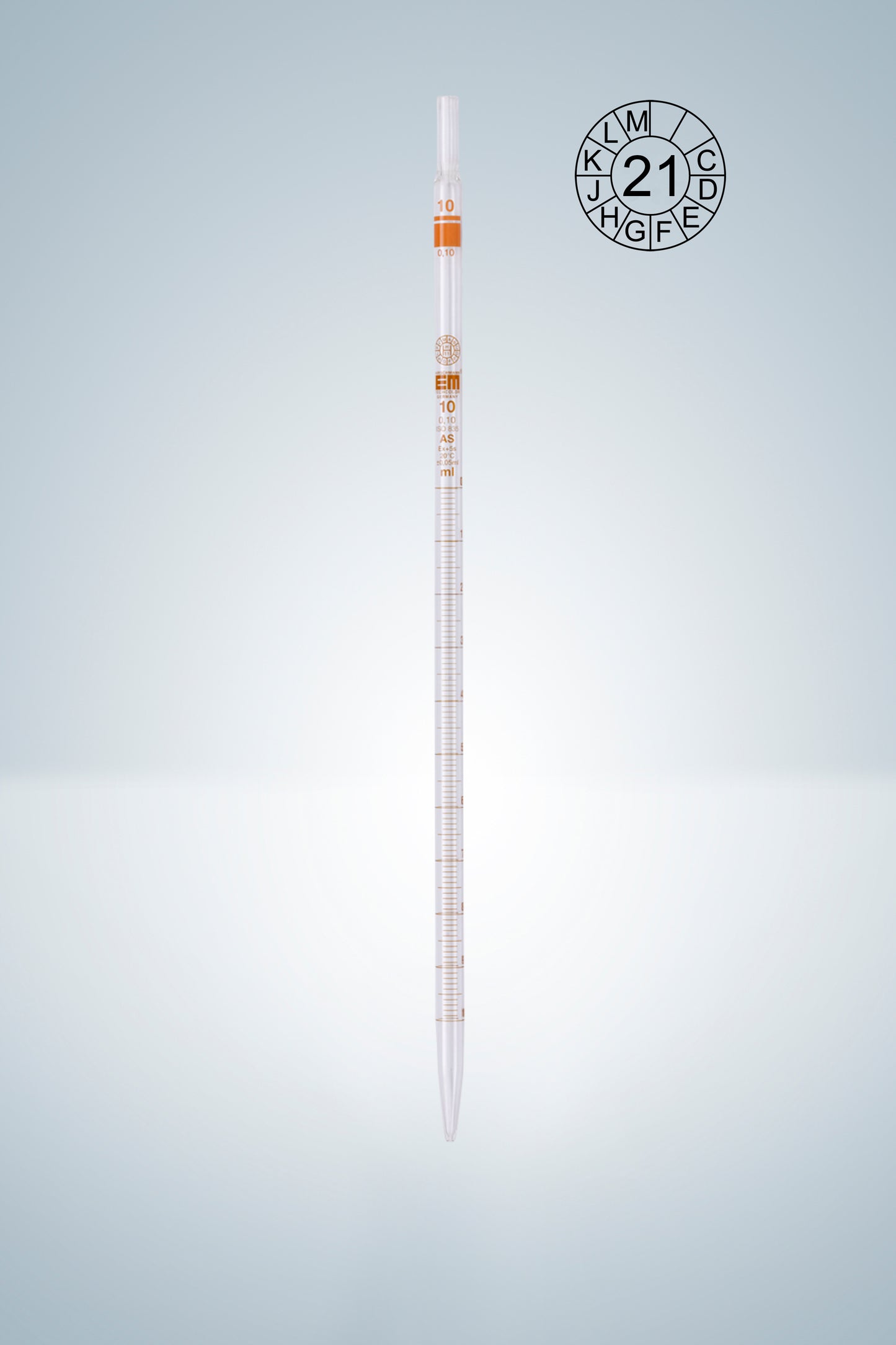 Graduated pipettes, cl. AS, amber grad.