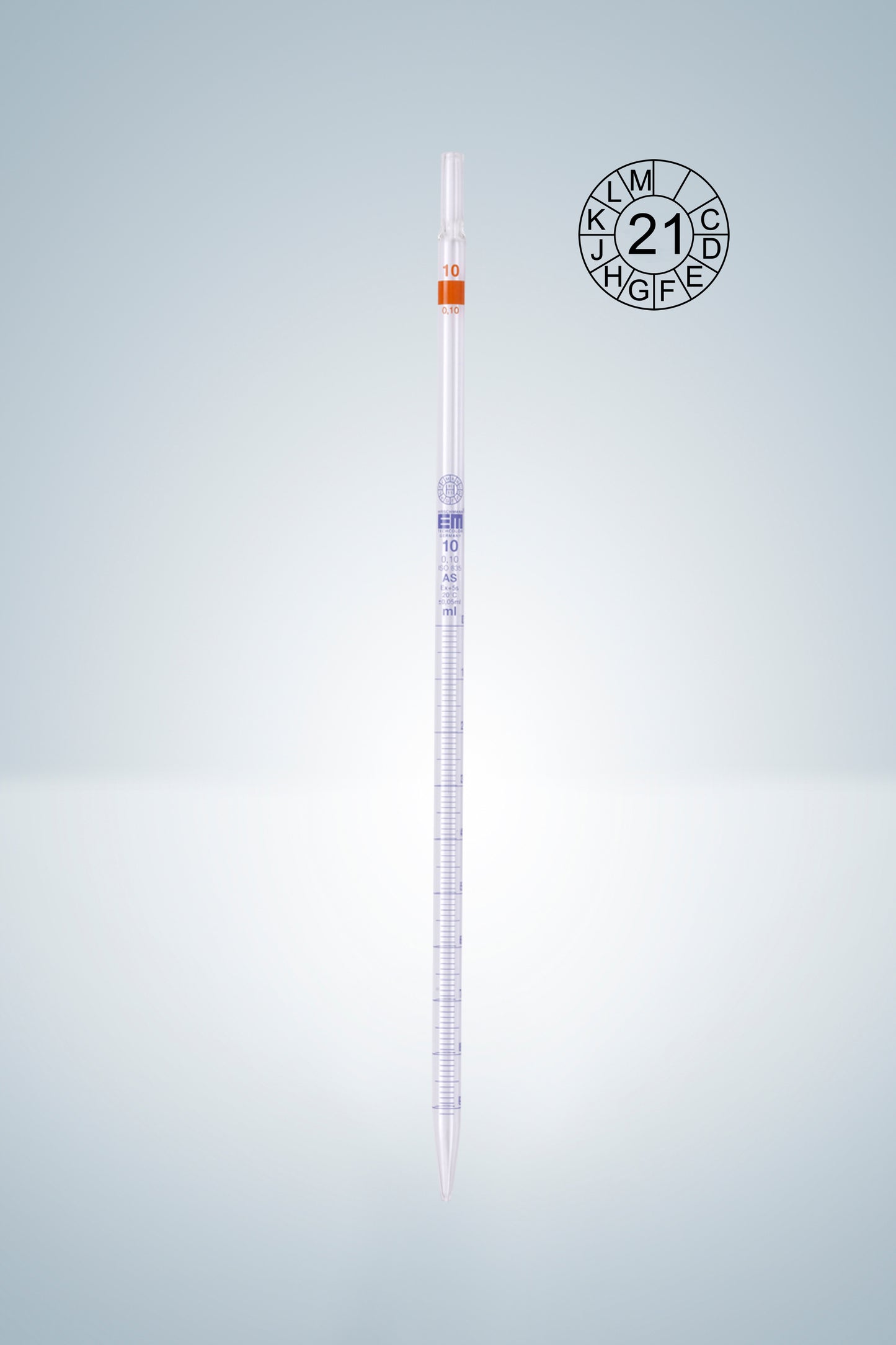 Graduated pipettes, cl. AS, blue grad.