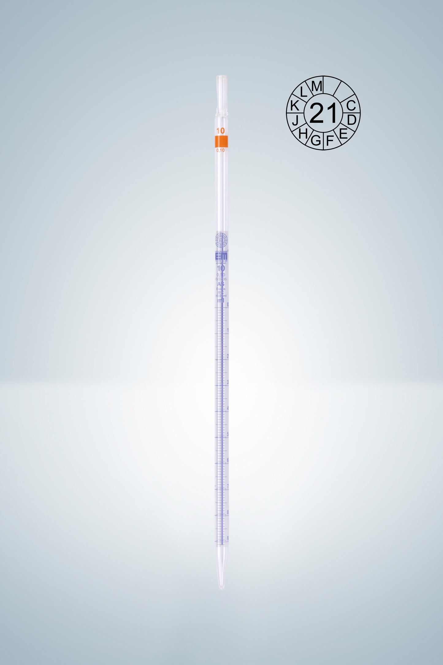 Graduated pipettes, cl. AS, blue grad.