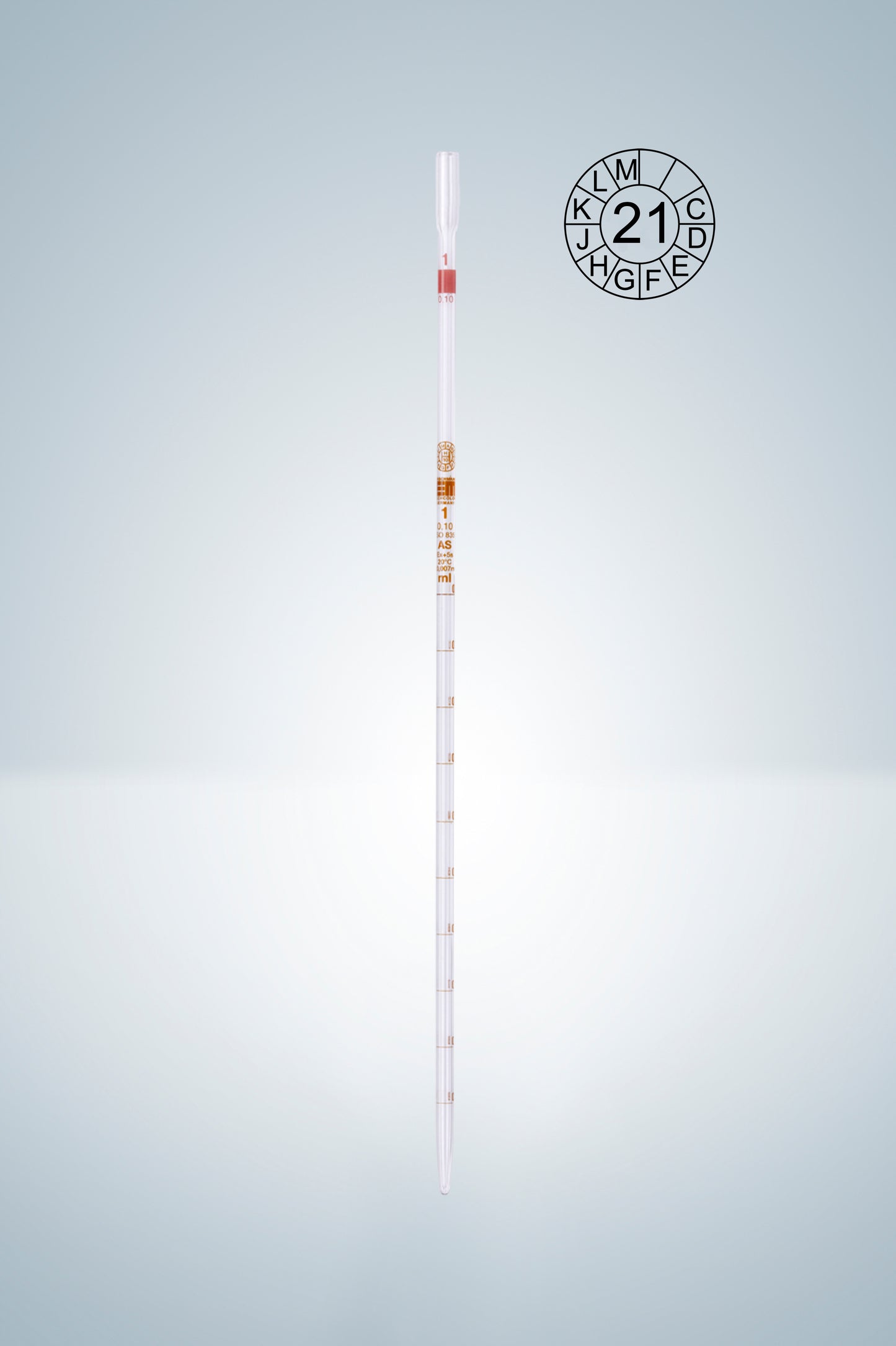 Graduated pipettes, cl. AS, amber grad.