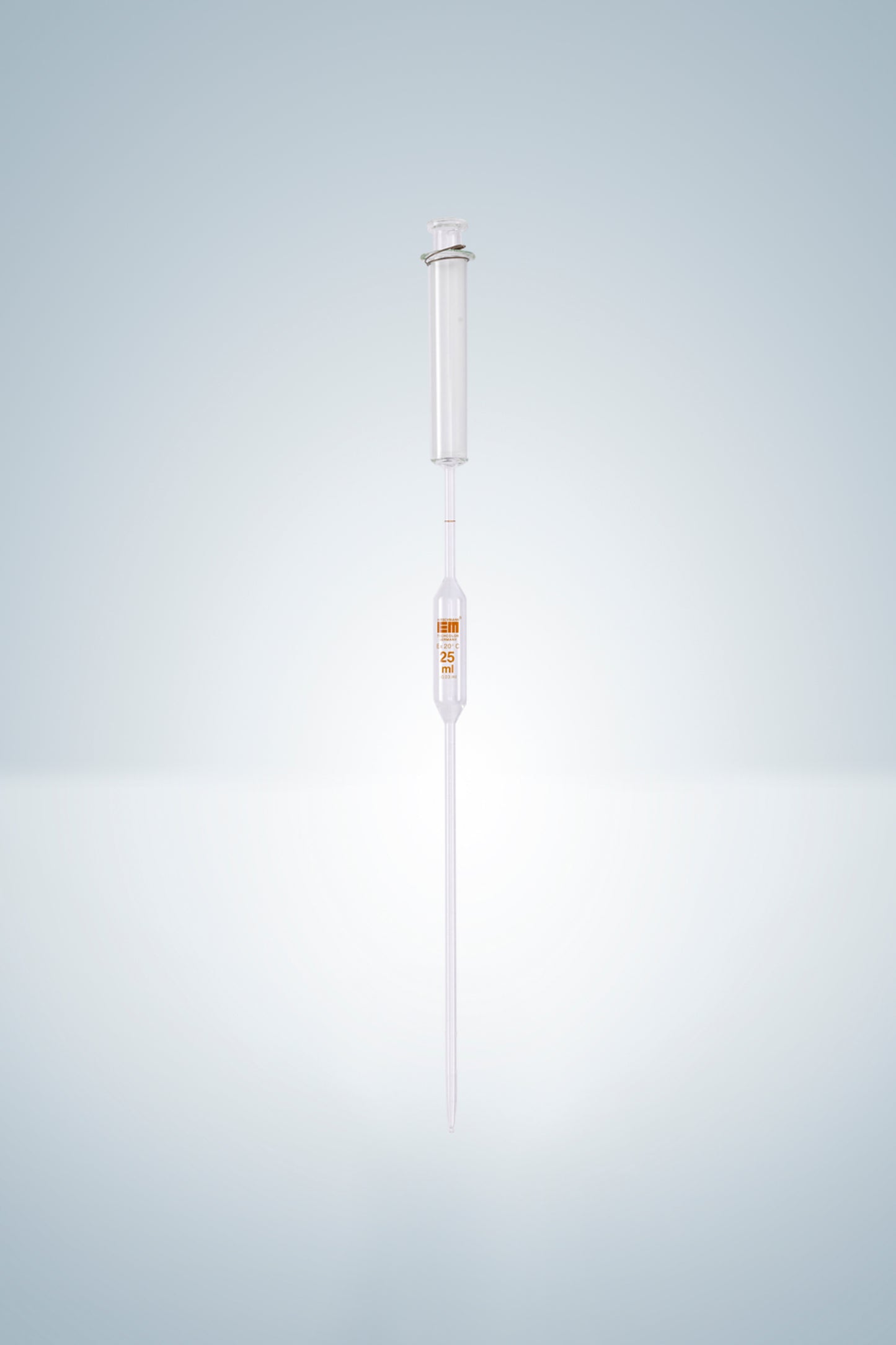 Volumetr. Pipet. with piston, amber grad