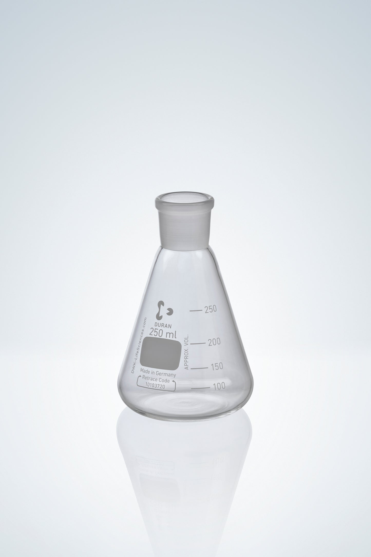 Erlenmeyer flasks DURAN®, white grad.
