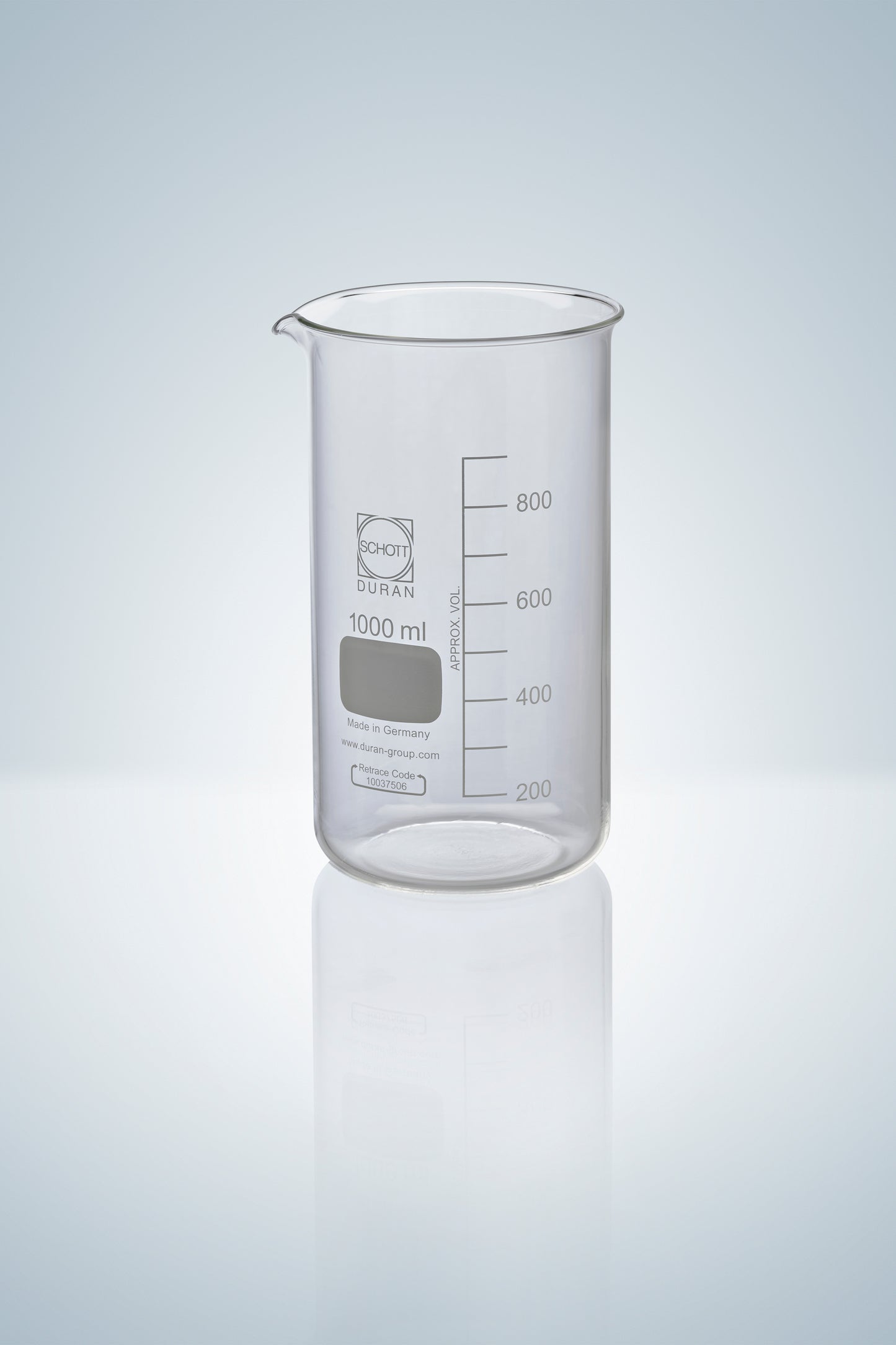 Beakers DURAN®, tall form, white grad.