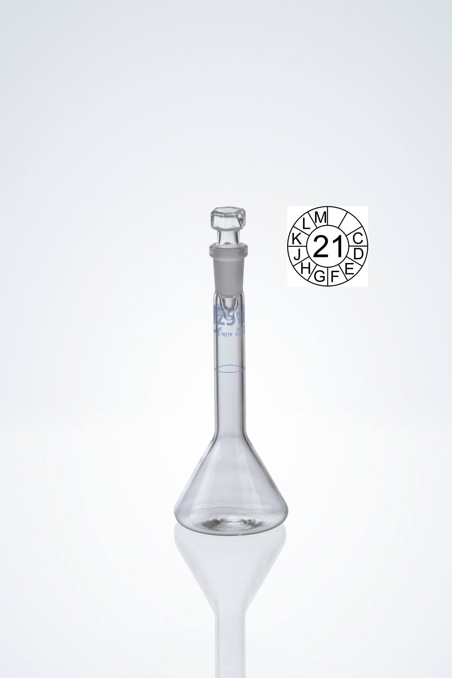 Volumetric flask DURAN®, cl.A, blue grad