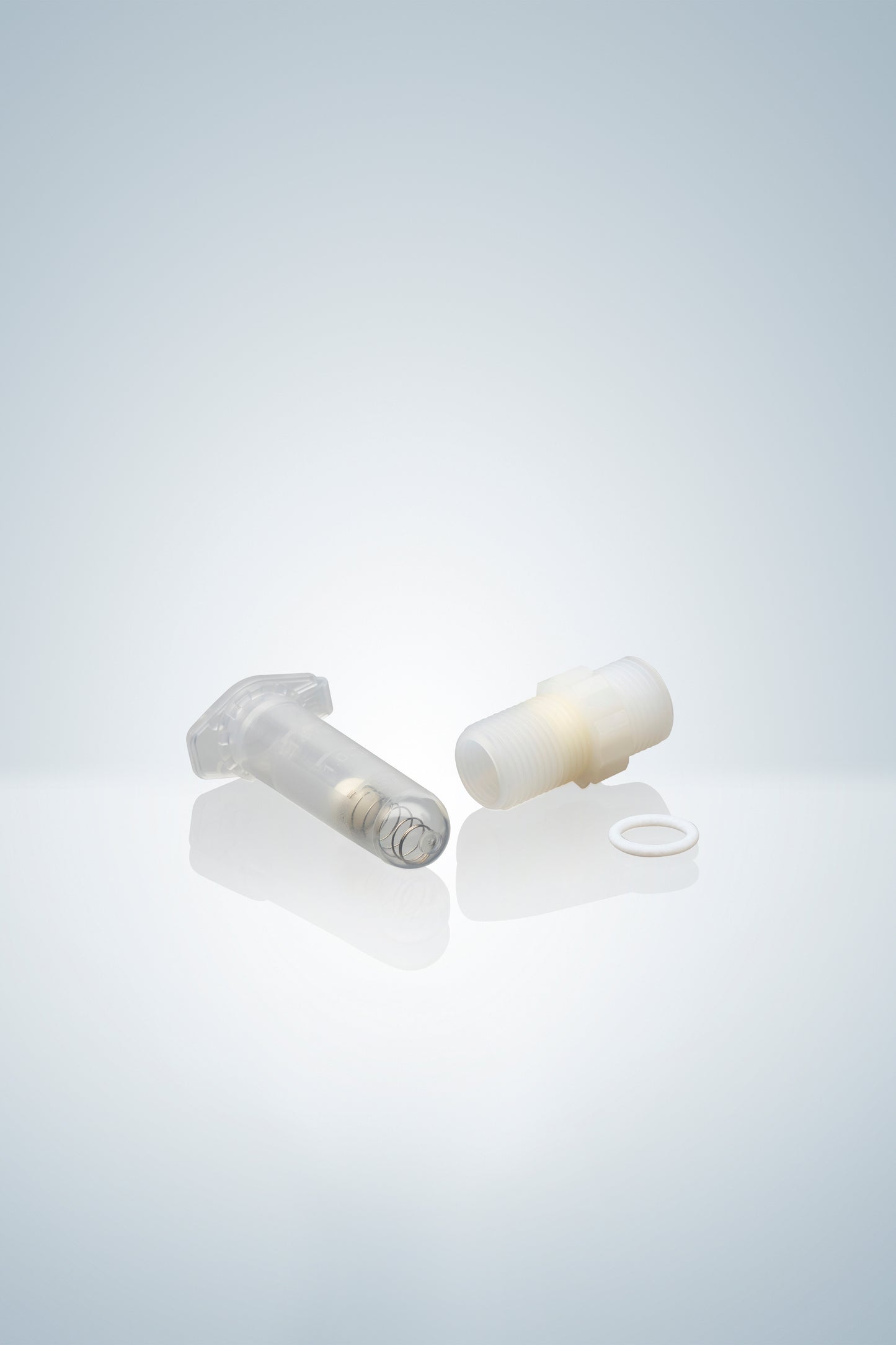 Suction valve, valve seat/ball made of high purity alumina ceramics (Al2O3 99,7%), spring made of Hastelloy