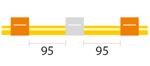 Finaprep flared 3-stop Solva Orange-White Pump Tubing (95mm between stops)