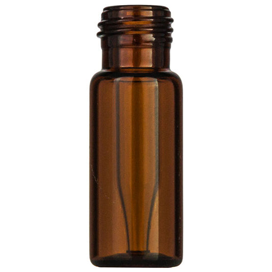 Screw neck vial, N 9, 11.6x32.0 mm, amber, with integr. 0.2 mL insert