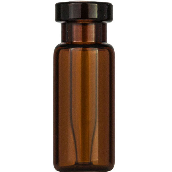 Crimp neck vial, N 11, 11.6x32.0 mm, amber, with integr. 0.2 mL insert