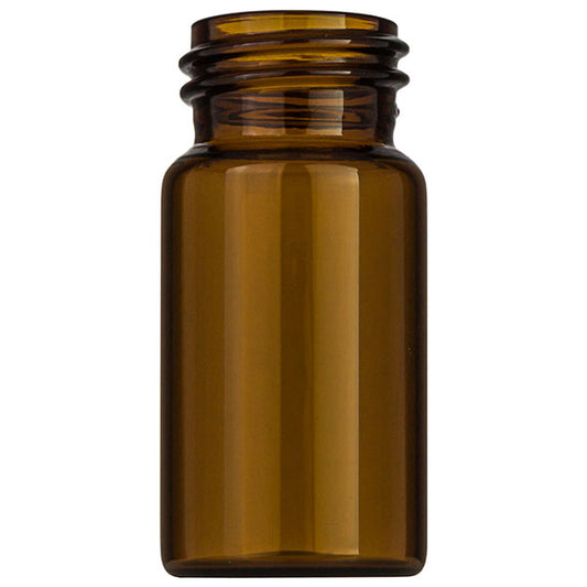 Screw neck vial, N 24, 27.5x57.0 mm, 20.0 mL, flat bottom, amber