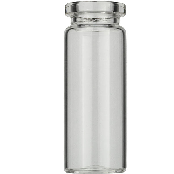 Crimp neck vial, N 20, 20.5x54.5 mm, 10.0 mL, flat bottom, flat neck, clear