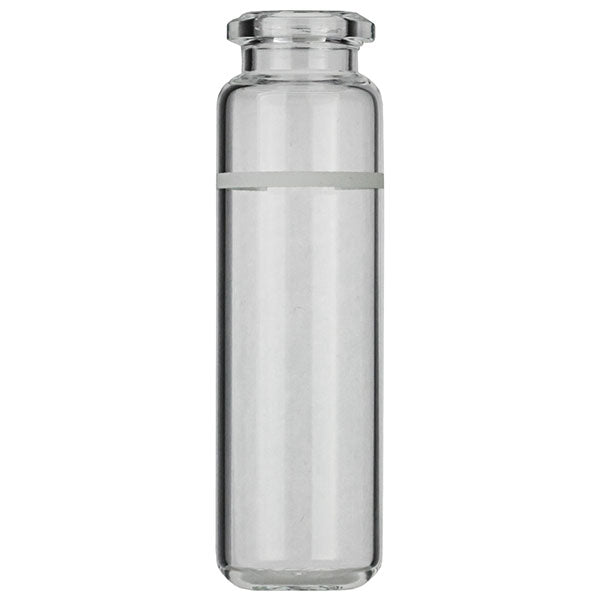 Crimp neck vial, N 20, 22.0x75.0 mm, 20.0 mL, rounded bottom, bev. neck, clear