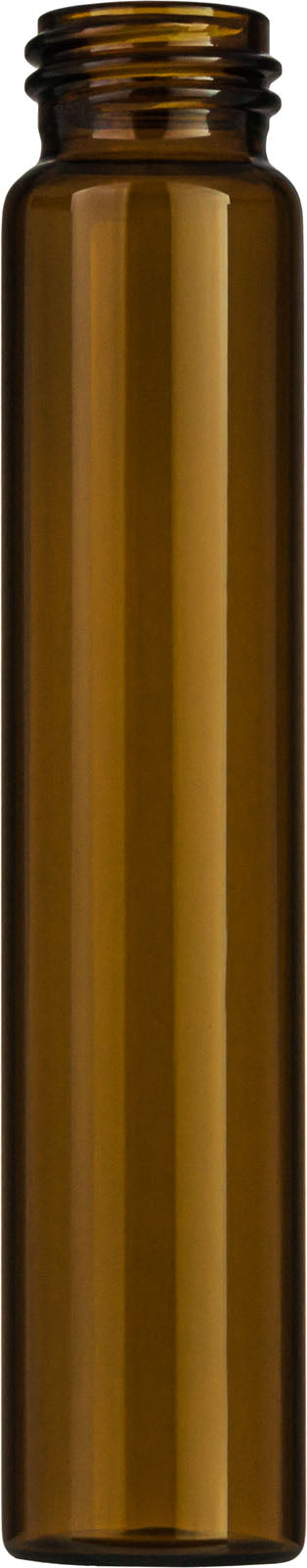Screw neck vial, N 24, 27.5x140.0 mm, 60.0 mL, flat bottom, amber