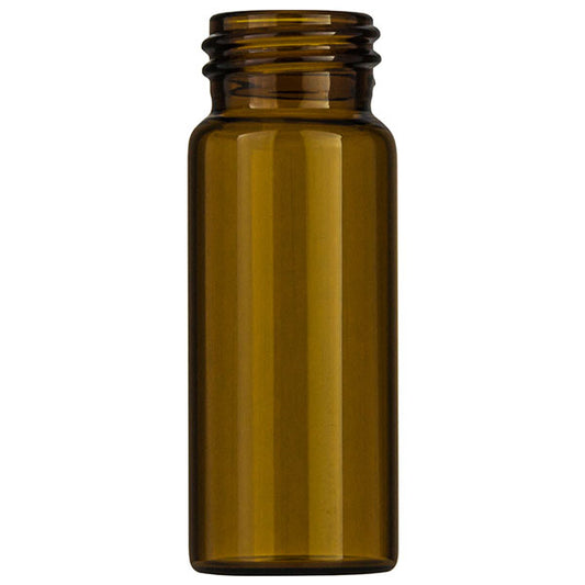Screw neck vial, N 24, 27.5x72.5 mm, 30.0 mL, flat bottom, amber