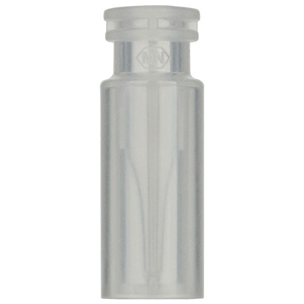 Snap ring/crimp vial,N 11, 11.6x32 mm,PP tr.,integr. 0.2 mL glass insert, silan.
