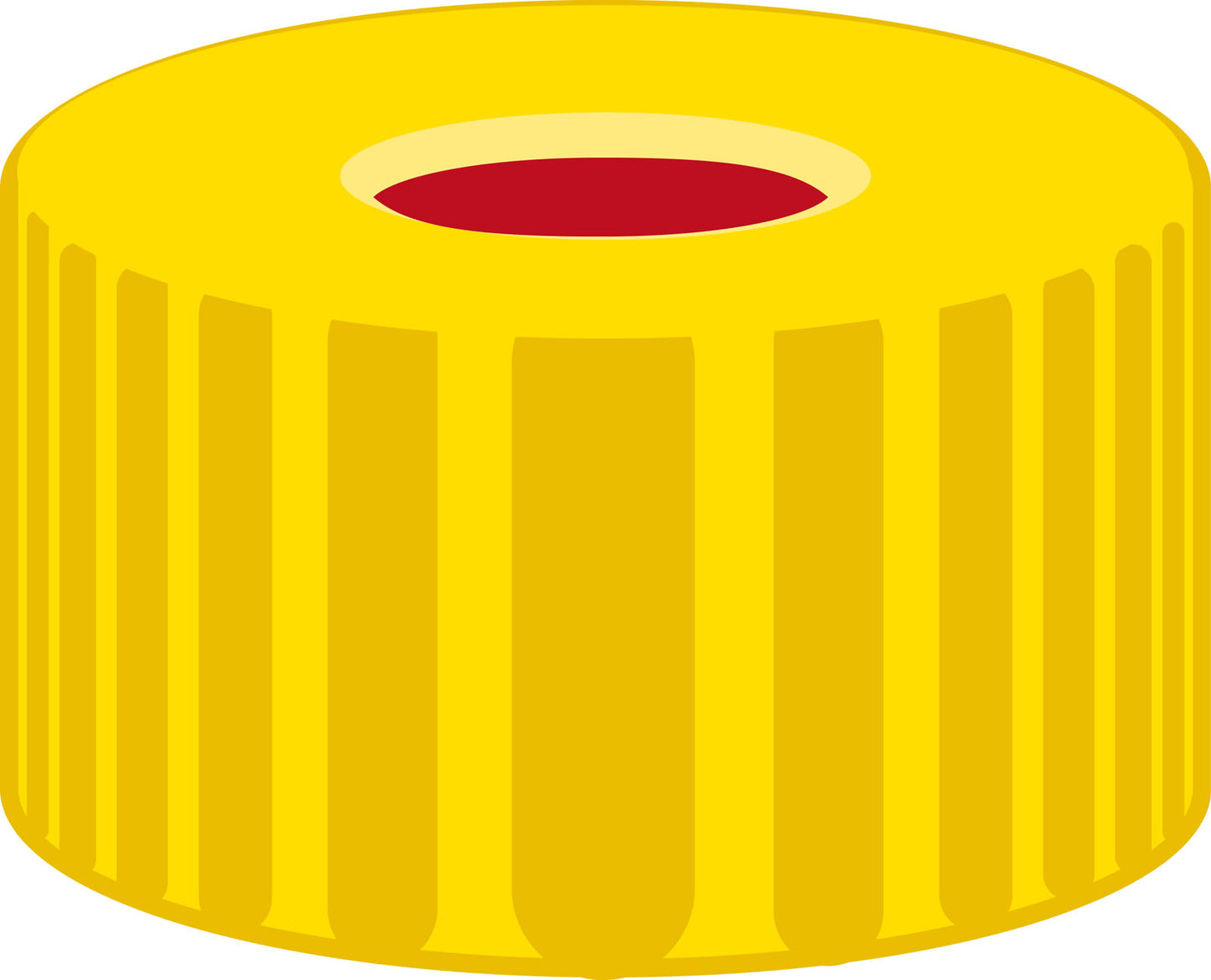 Screw closure, N 9, PP,yellow,center hole,PTFE red/Silicone white/PTFE red,1.0mm