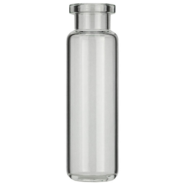 Crimp neck vial, N 20, 22.5x75.5 mm, 20.0 mL, rounded bottom, flat neck, clear