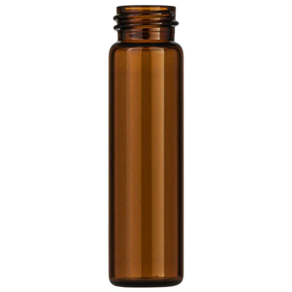 Screw neck vial, N 15, 16.6x61.0 mm, 8.0 mL, flat bottom, amber