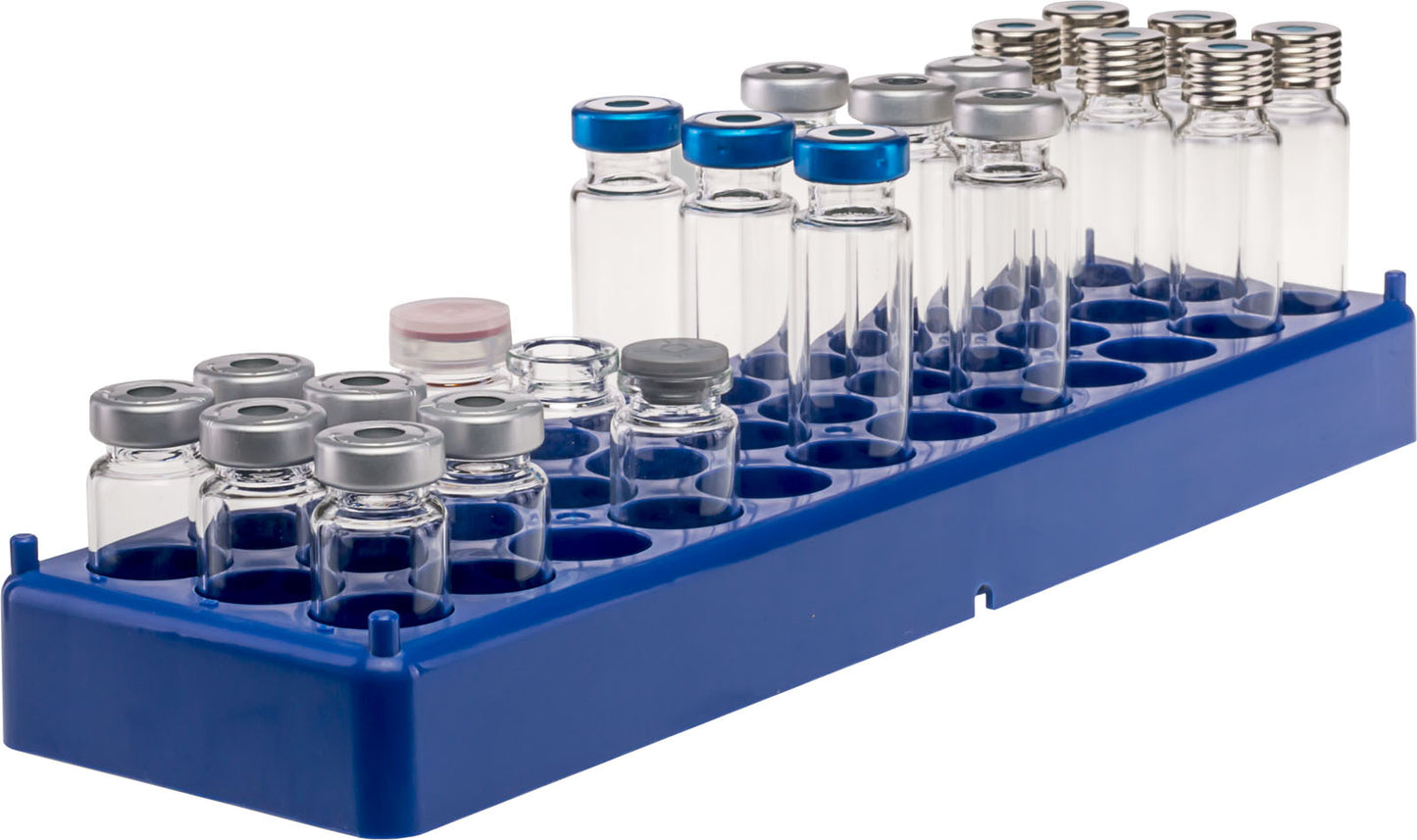 Vial racks, max. diameter 23.1 mm, 36 pos., stackable (if empty)