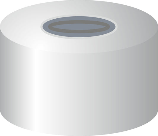 Crimp closure, N 13, alu., center hole, Butyl dark gray/PTFE gray, 2.0 mm