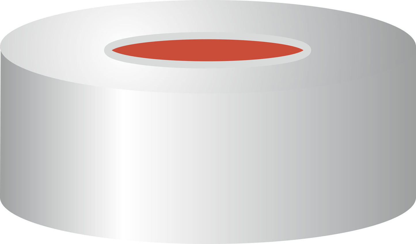 Crimp closure, N 20, alu., center hole, Butyl red/PTFE gray, 3.0 mm