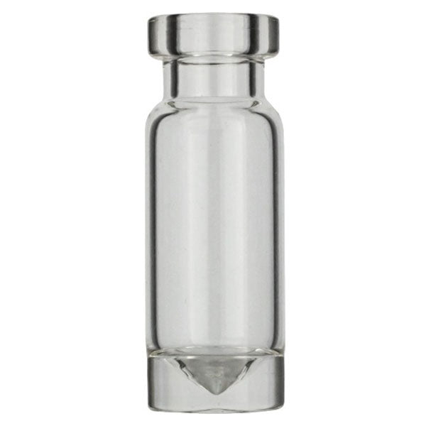 Crimp neck vial, N 11, 11.6x32.0 mm, 1.1 mL, cone in solid glass bottom, clear
