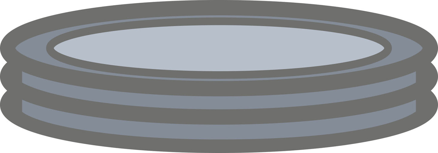 Septa N 20, Butyl/PTFE, dark gray/gray, 3.0 mm, 50° shore A