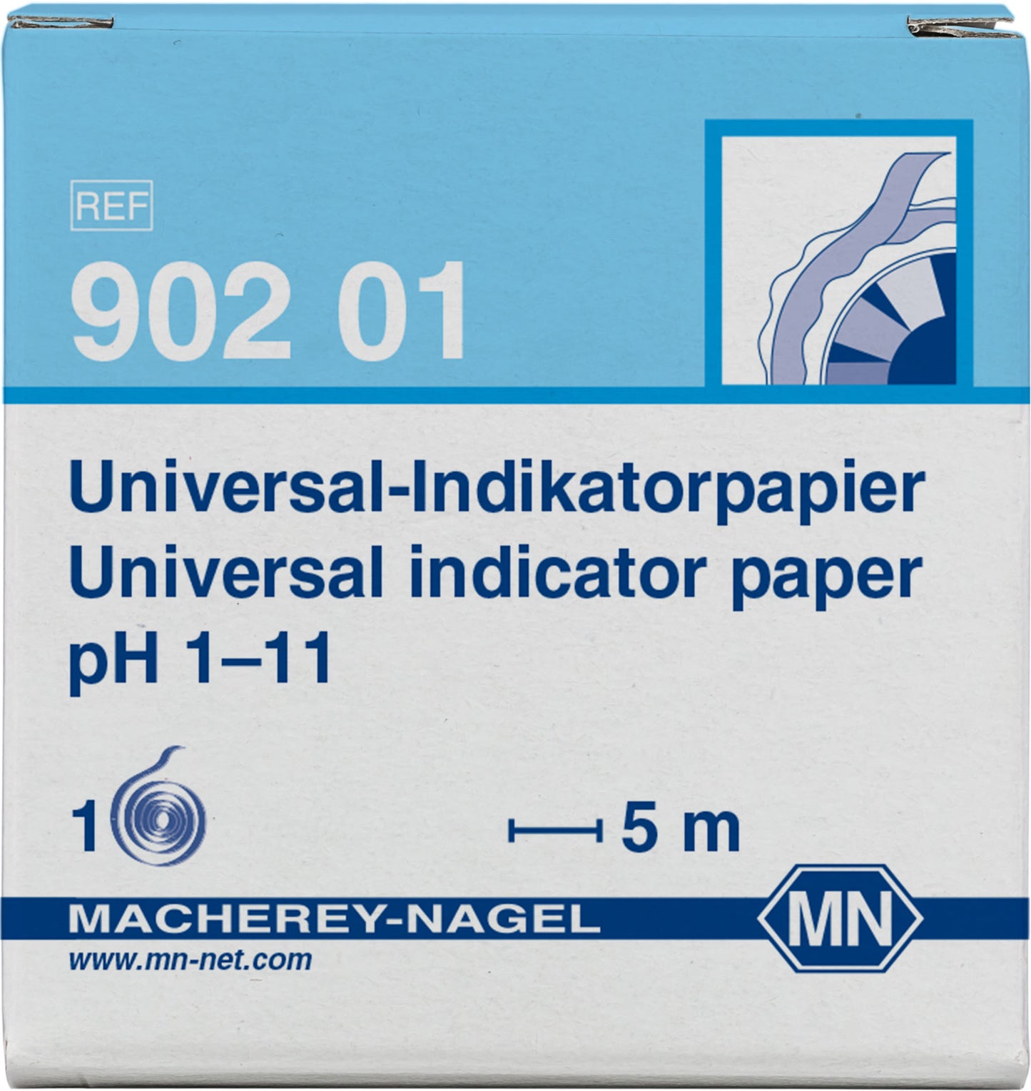 Universal indicator paper pH 1–11, reel