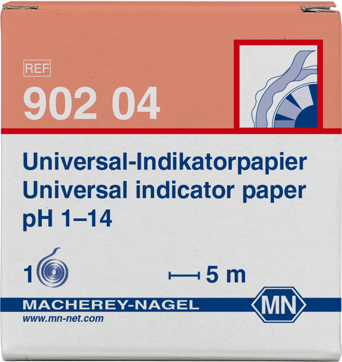 Universal indicator paper pH 1–14, reel