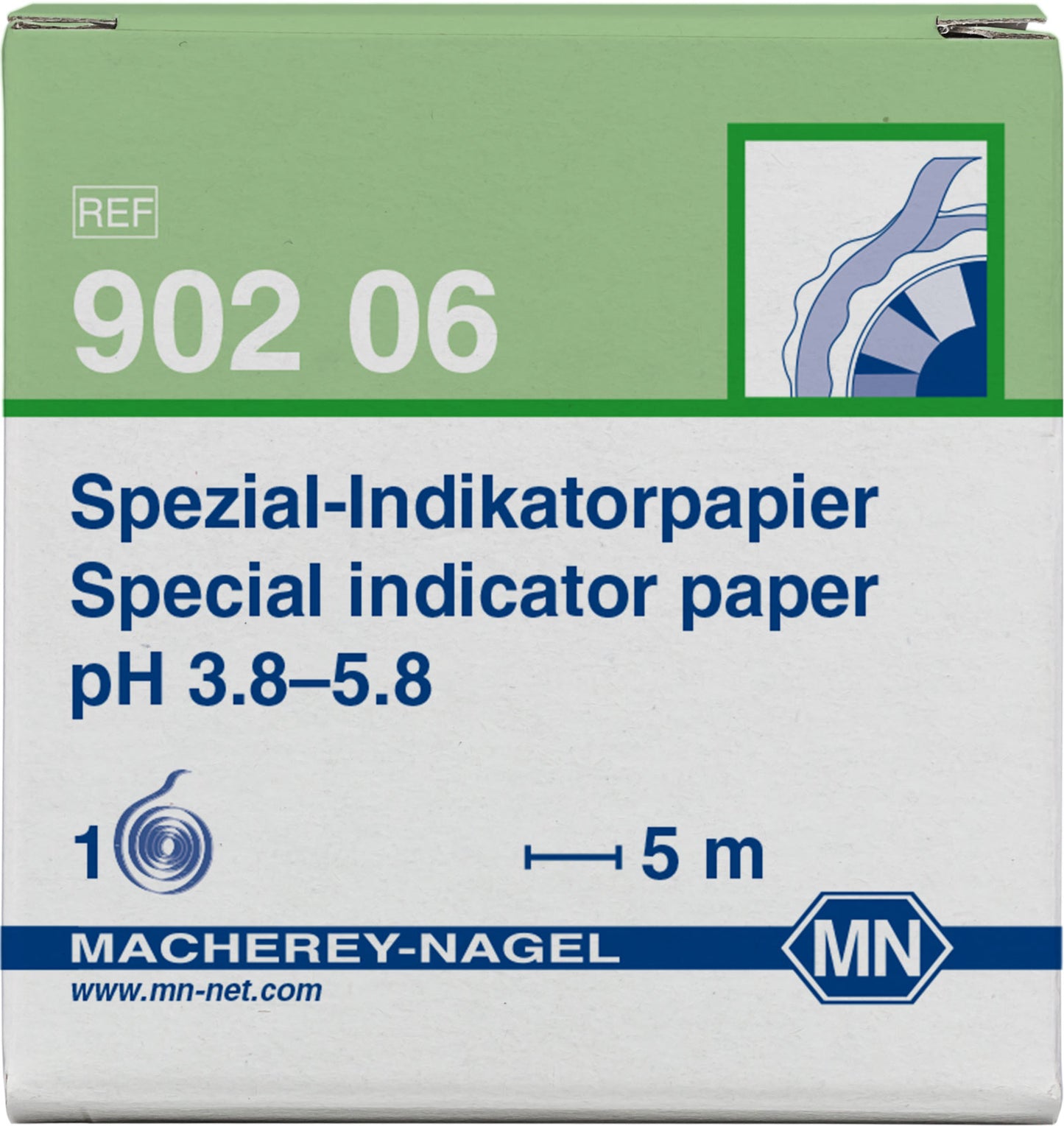 Special indicator paper pH 3.8–5.8, reel