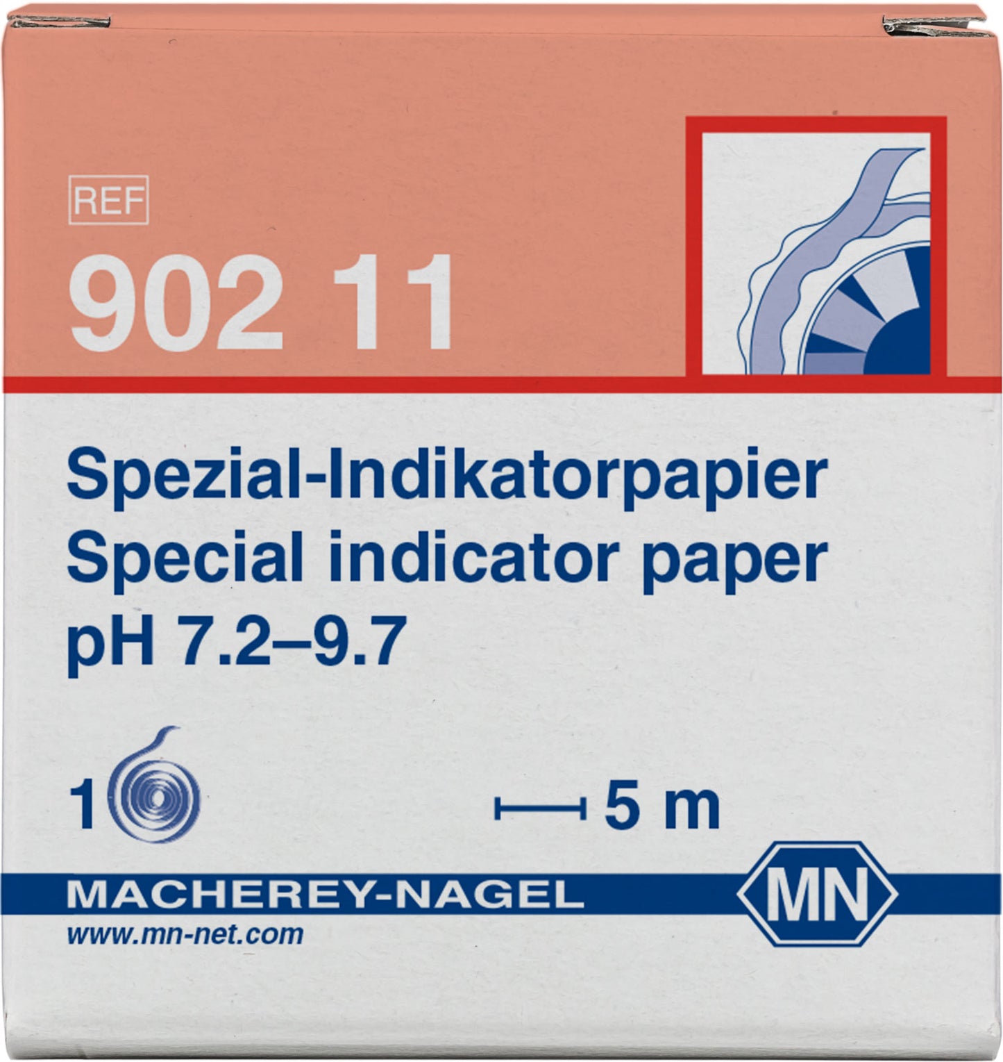 Special indicator paper pH 7.2–9.7, reel