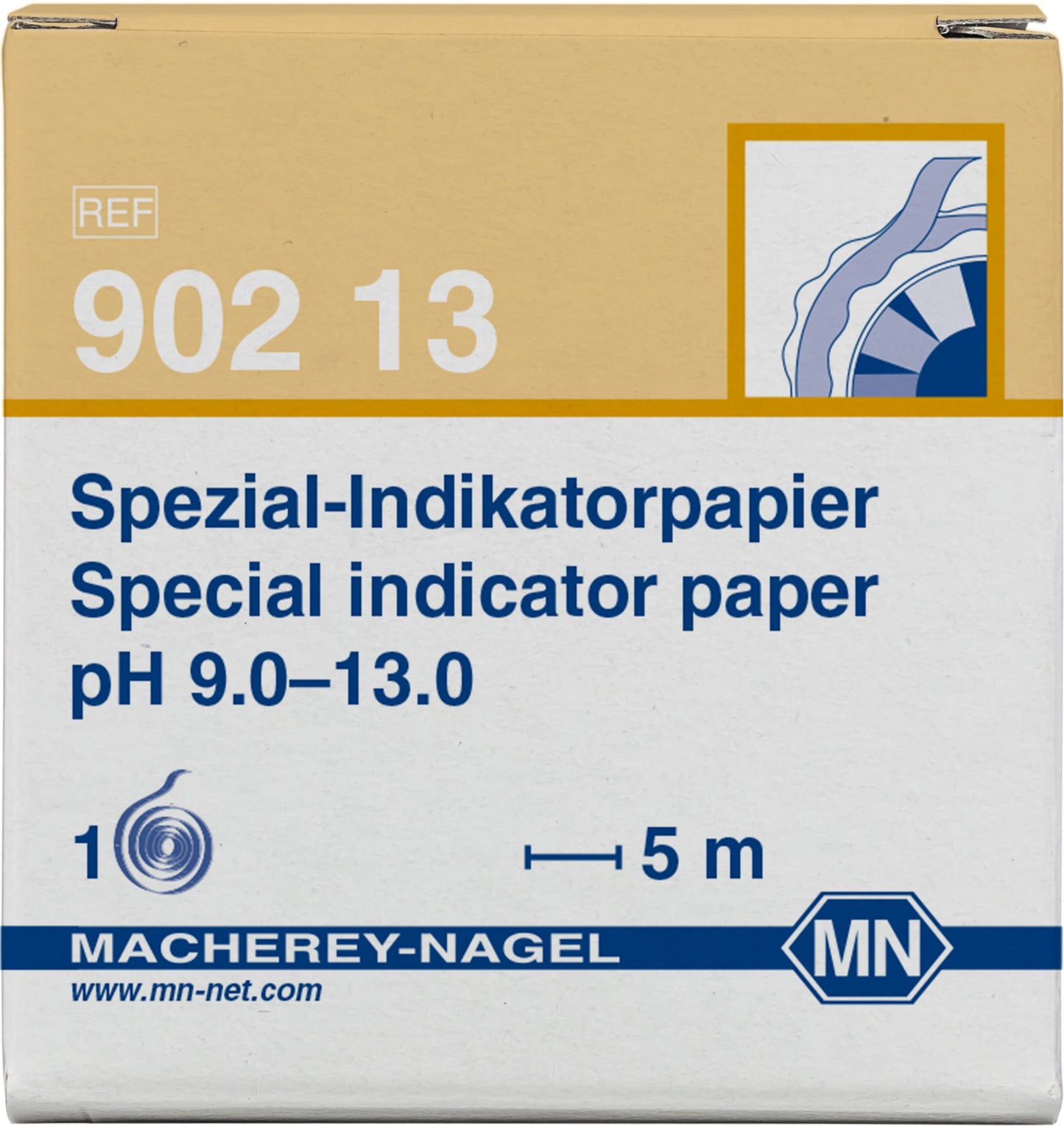 Special indicator paper pH 9.0–13.0, reel