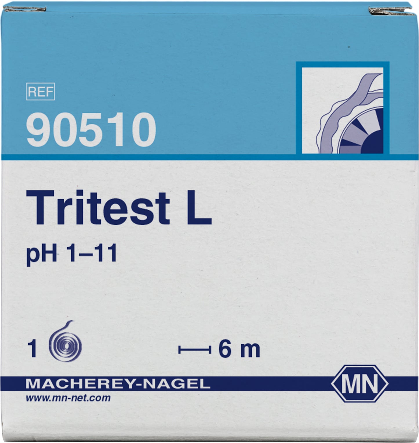 pH test paper Tritest L pH 1–11, three indicator zones and hydrophobic barriers