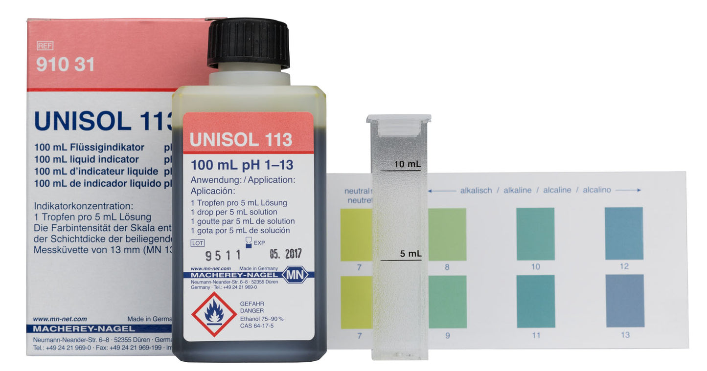 Colorimetric reagents UNISOL 113 for pH 1‑13