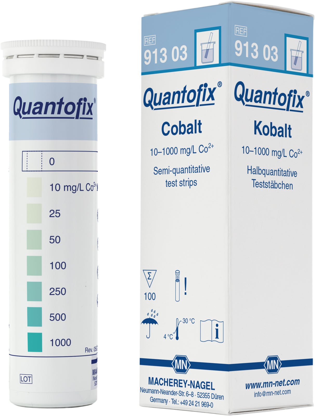 Semi-quantitative test strips QUANTOFIX Cobalt