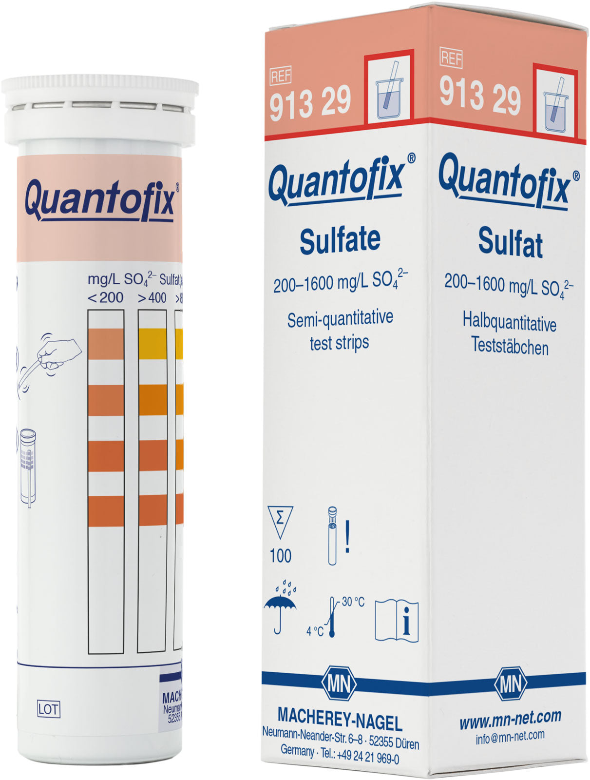 Semi-quantitative test strips QUANTOFIX Sulfate