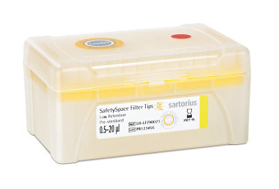 SafetySpace™ Filter Tip Low Retention, 0.5 - 20 µl, single tray