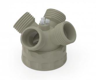 b.safe Distributor for Flushing Bottles GL45 (GLS80, 4x GL45, 3x UNF 1/4")