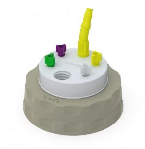 b.safe Waste Cap S70/71 (4x UNF1/4, 1x GL14, 1x NPT1/8")