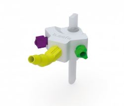 b.safe Multiport NPT 1/8" (m) 2x UNF 1/4" (f), 90°