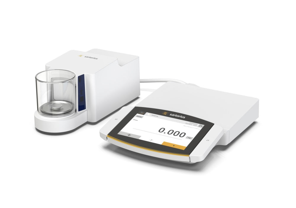 Sartorius Cubis II MCA - advanced - with colour touch screen display and weighing module capacity/readability 10.6g/0.1ug. Automatic, motorized, 100 % glass draft shield with learning capability.