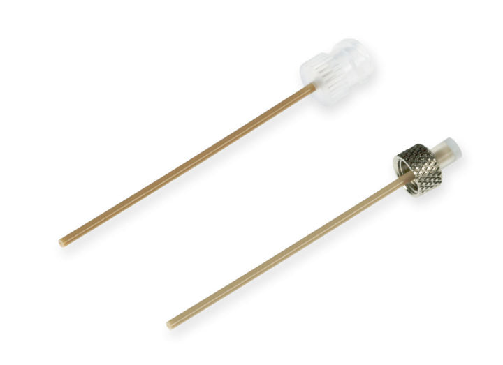 PEEK 0.062 inch OD/ 0.030 inch ID, Kel-F Hub Needle, 2 in, point style 3, 6/PK