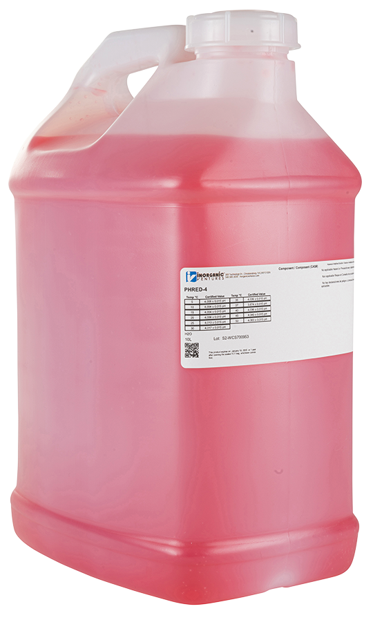 IV pH-4 Red Calibration Standard, 10L