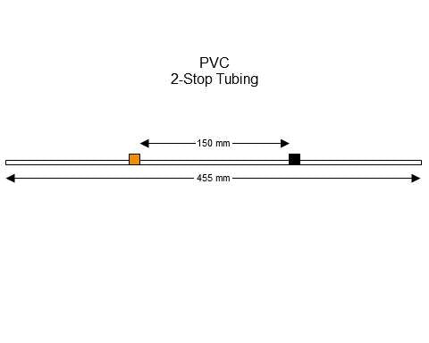 2-stop PVC Orange-Black Pump Tubing