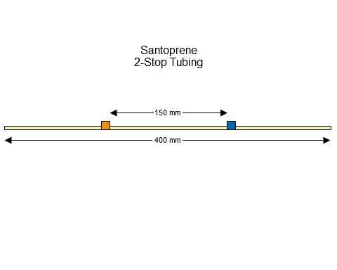 2-stop Santoprene Orange-Blue Pump Tubing
