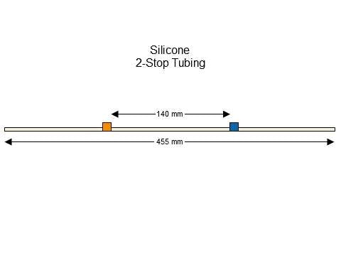 2-stop Silicone Orange-Blue Pump Tubing