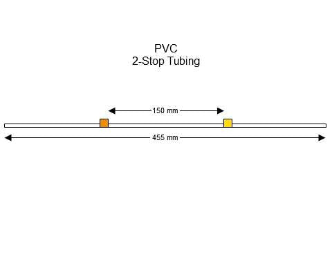 2-stop PVC Orange-Yellow Pump Tubing
